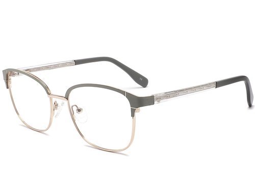 Lunettes papillon en métal gris #BS2425-1203