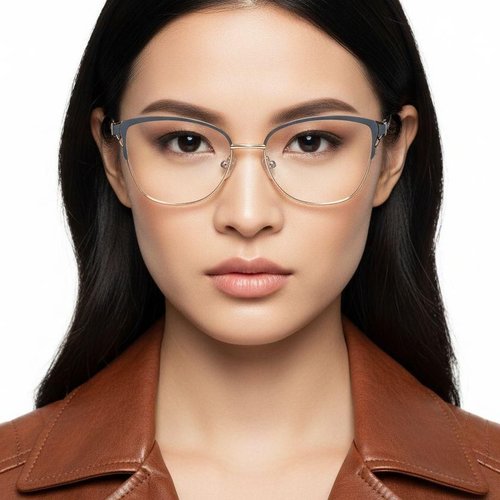 Lunettes papillon en métal bleu #BS2425-1212