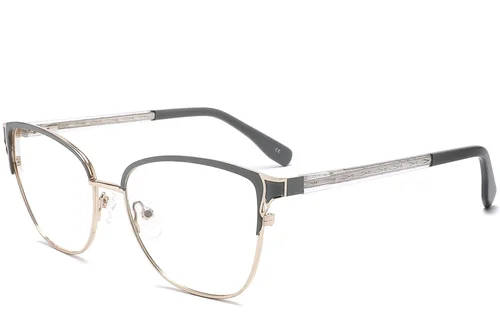 Lunettes papillon en métal gris #BS2425-1214
