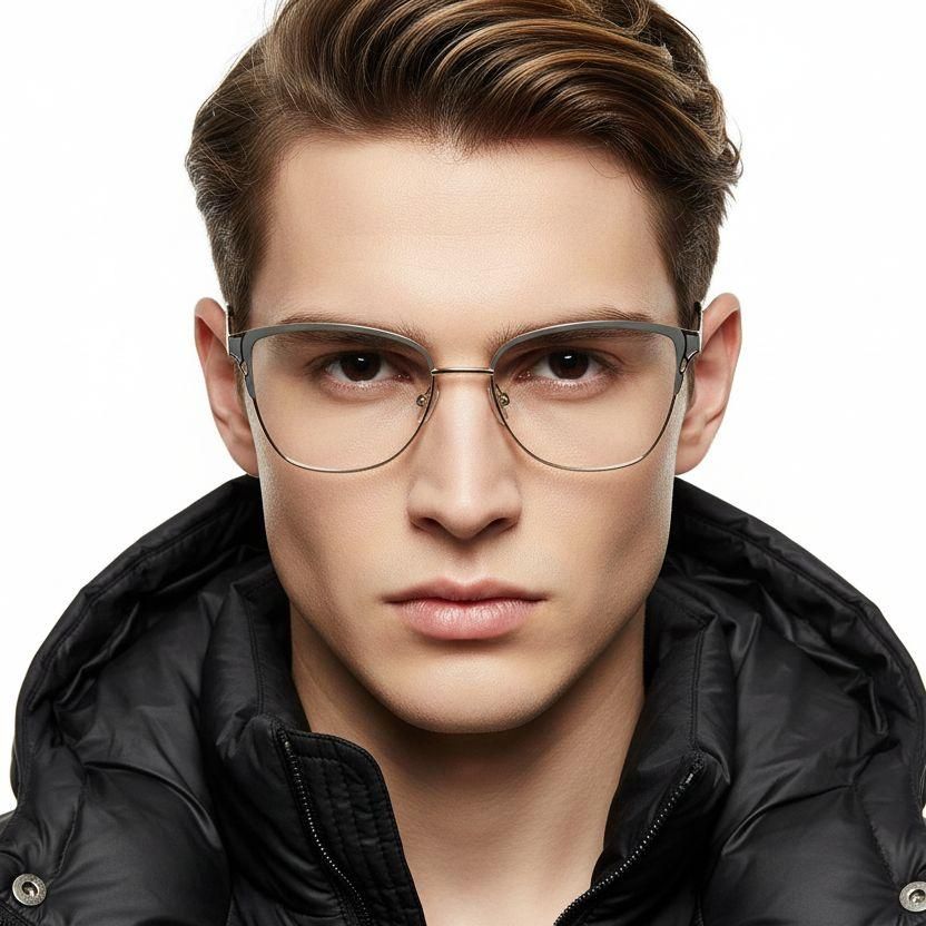 Butterfly Gray Metal Glasses #BS2425-1214