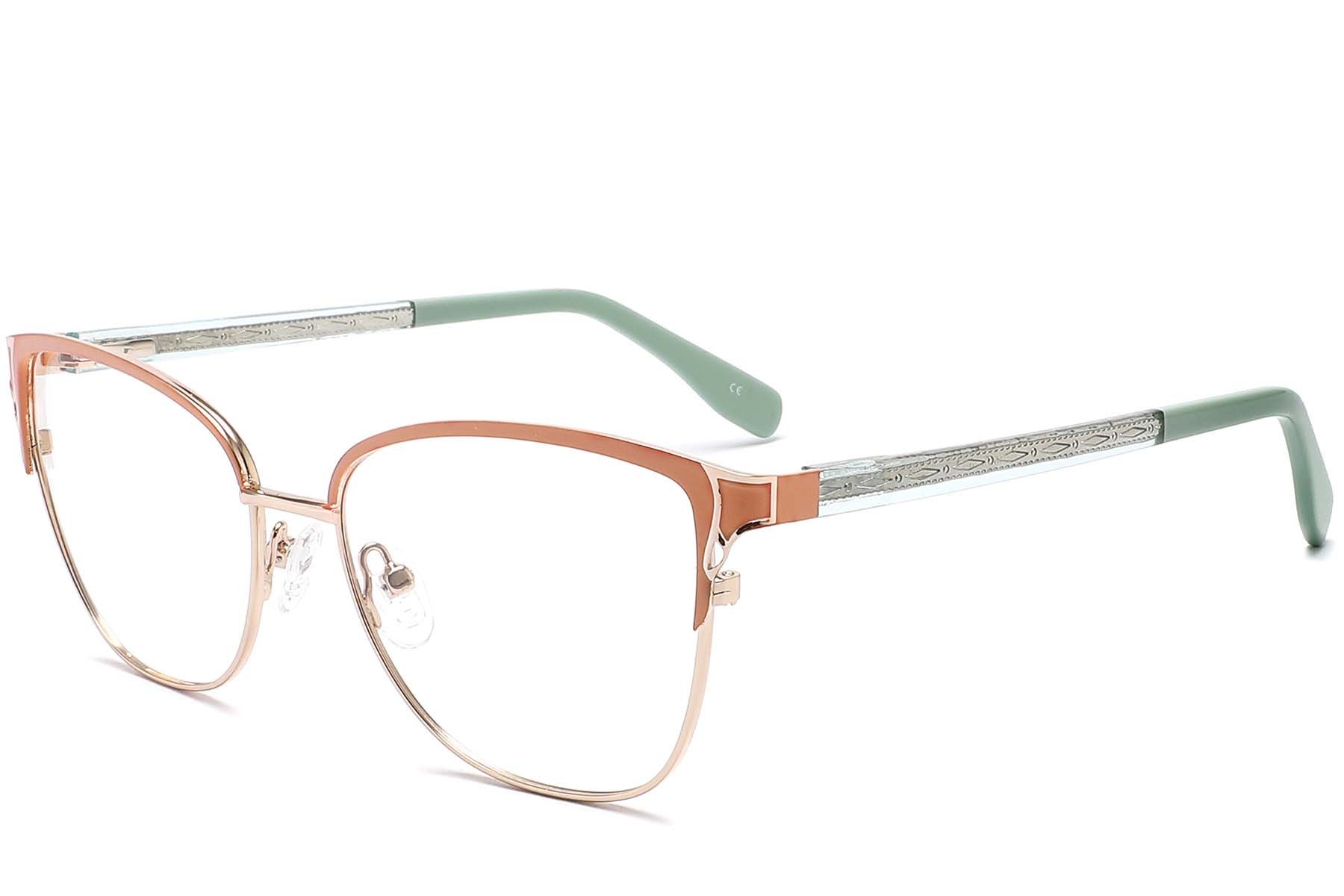 Butterfly Orange Metal Glasses #BS2425-1215