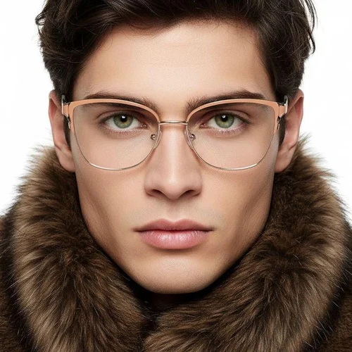 Lunettes papillon orange en métal #BS2425-1215