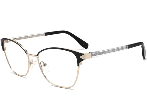 Lunettes papillon en métal noir #BS2425-1217