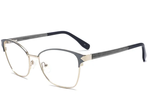 Lunettes papillon en métal bleu #BS2425-1218