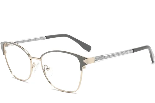 Lunettes papillon en métal gris #BS2425-1219