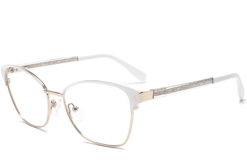 Butterfly White Metal Glasses #BS2425-1221