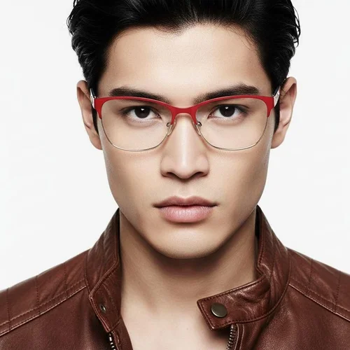 Lunettes papillon en métal rouge #BS2425-1230