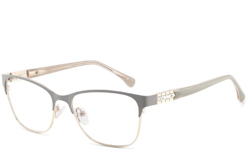 Lunettes papillon en métal gris #BS2425-1233