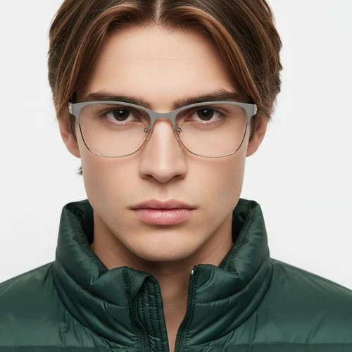 Lunettes papillon en métal gris #BS2425-1233