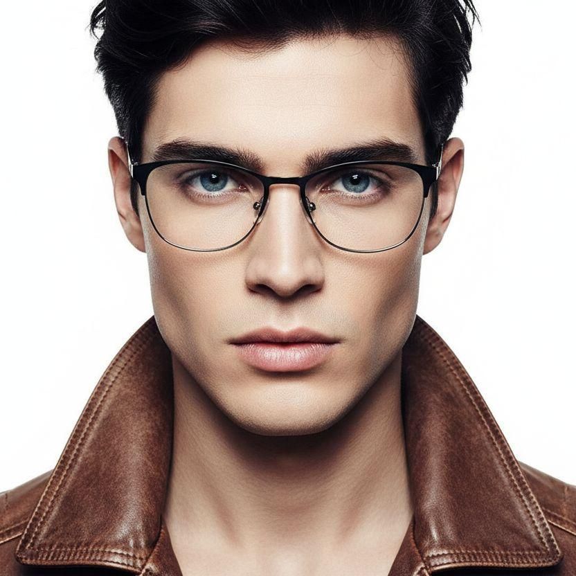 Vlinderbril van zwart metaal #BS2425-1234