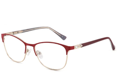 Lunettes papillon en métal rouge #BS2425-1236