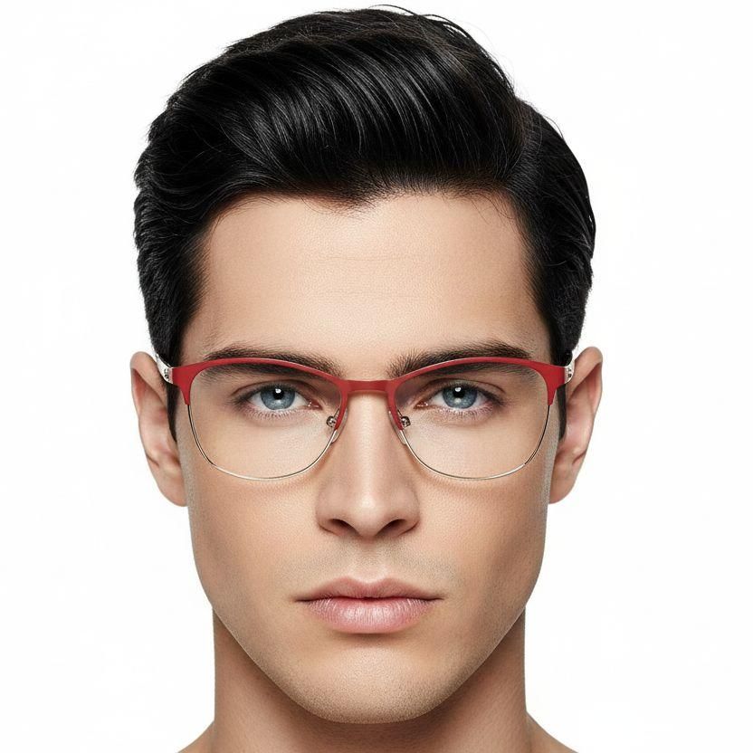 Gafas de metal rojo mariposa #BS2425-1236