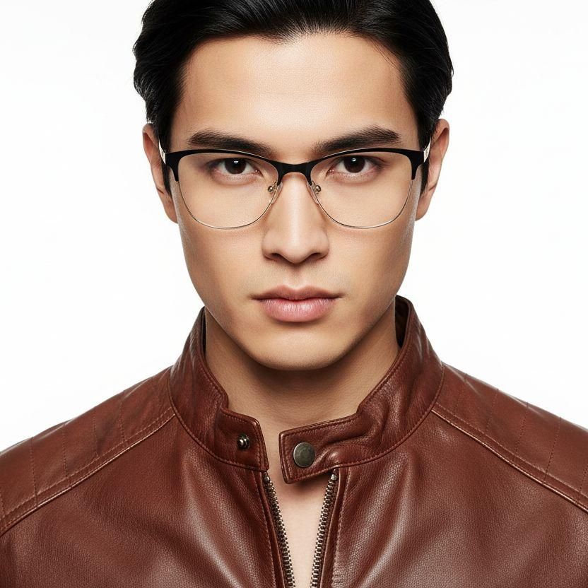 Butterfly-Brille aus schwarzem Metall #BS2425-1240