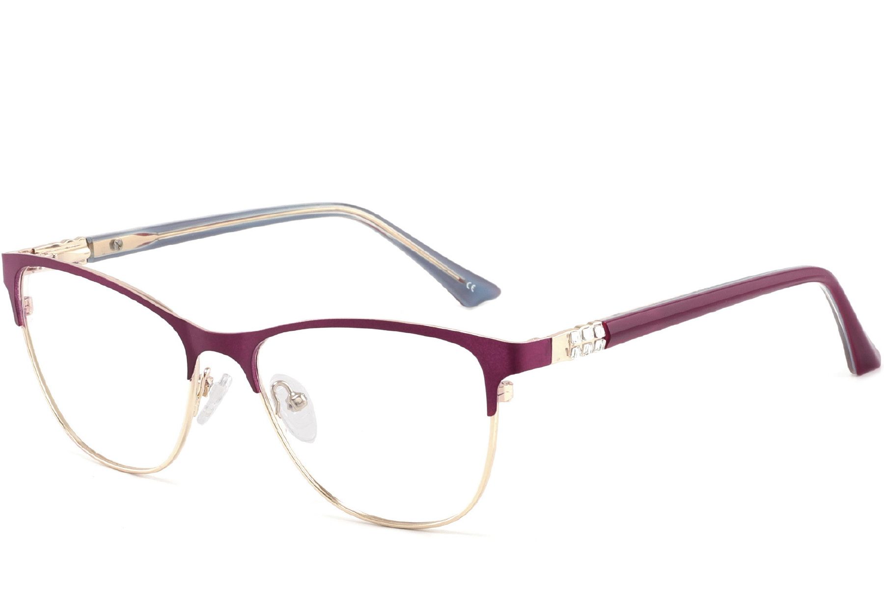 Lunettes papillon en métal rouge #BS2425-1242