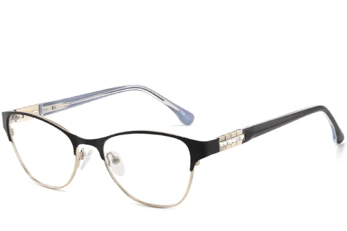 Lunettes papillon en métal noir #BS2425-1246