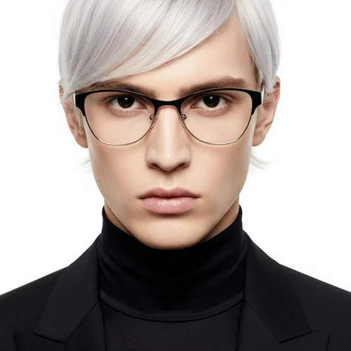 Lunettes papillon en métal noir #BS2425-1246