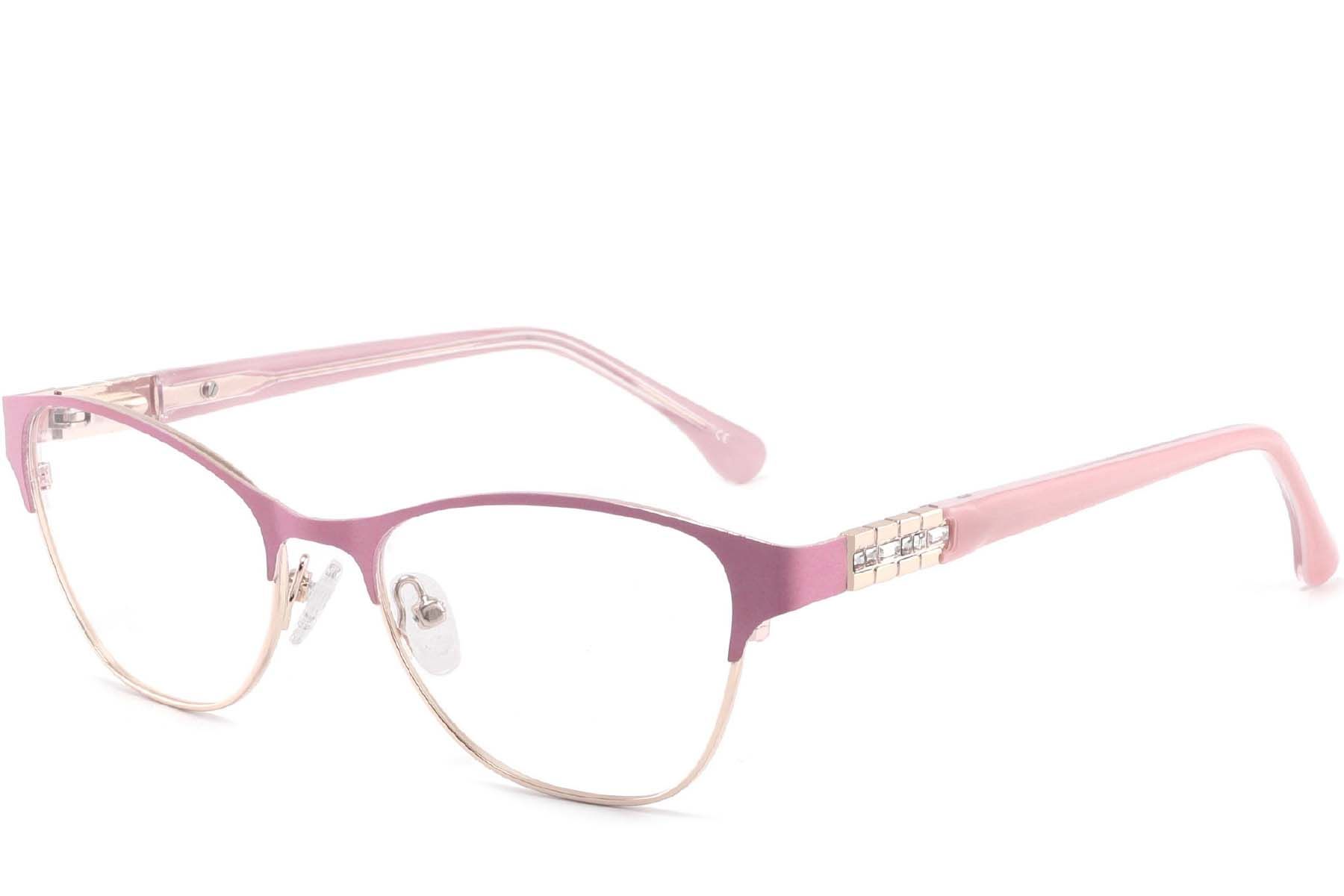 Butterfly Pink Metal Glasses #BS2425-1249