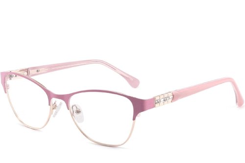 Lunettes papillon roses en métal #BS2425-1249