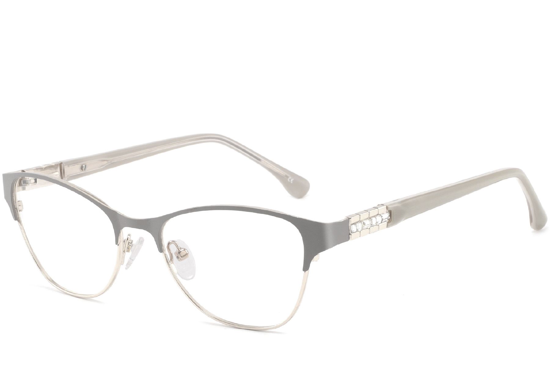 Butterfly Gray Metal Glasses #BS2425-1251