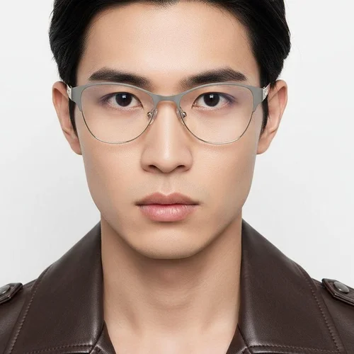 Lunettes papillon en métal gris #BS2425-1251
