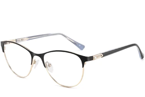 Lunettes papillon en métal noir #BS2425-1252