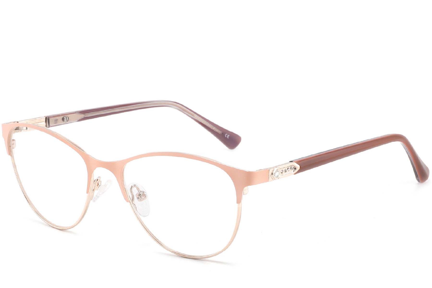 Gafas de metal de cobre con forma de mariposa #BS2425-1253