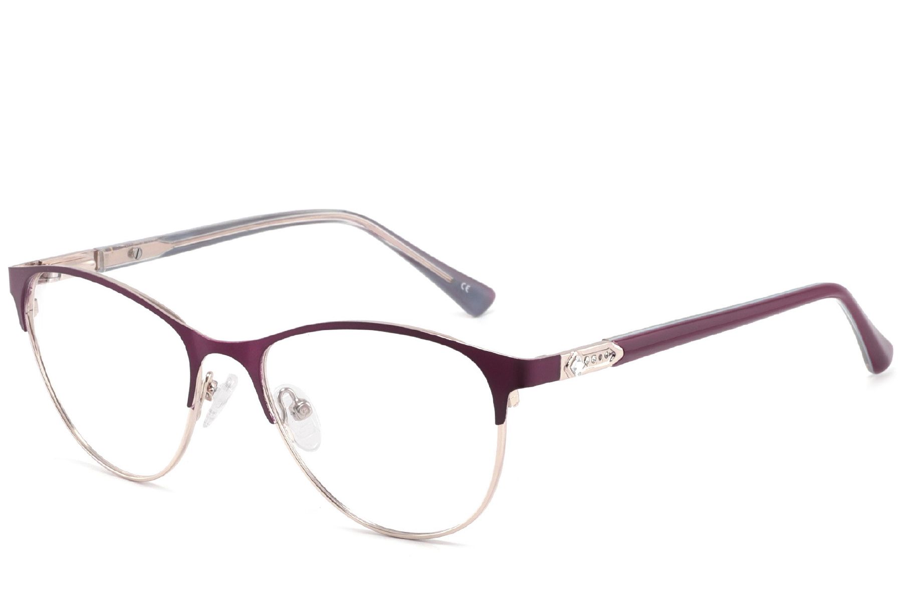 Schmetterlingsbrille aus rotem Metall #BS2425-1254