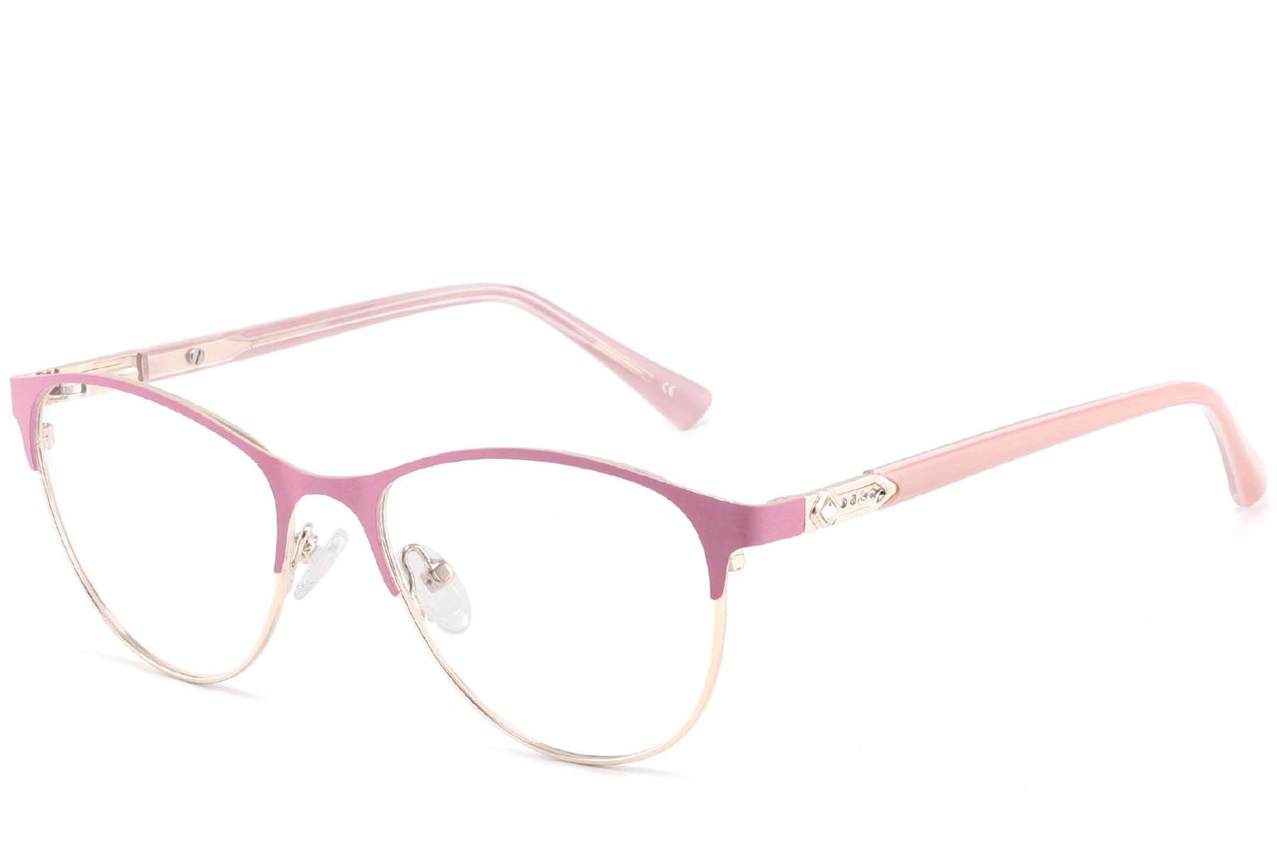 Butterfly Pink Metal Glasses #BS2425-1255