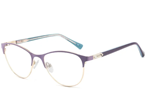 Lunettes papillon violettes en métal #BS2425-1256