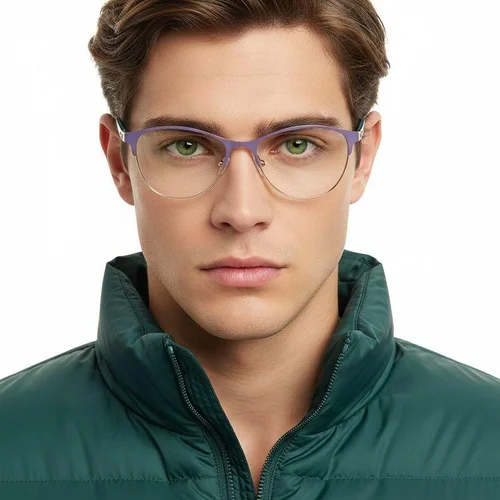 Lunettes papillon violettes en métal #BS2425-1256