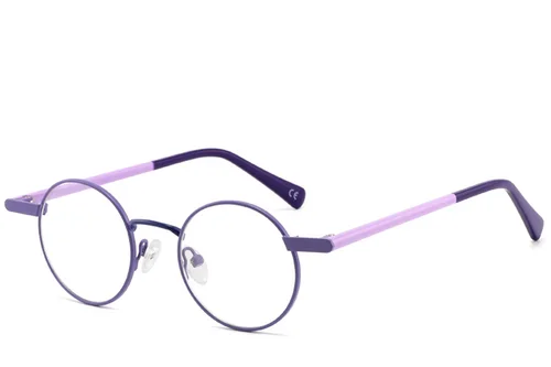 Lunettes rondes en métal violet #BS2425-1261