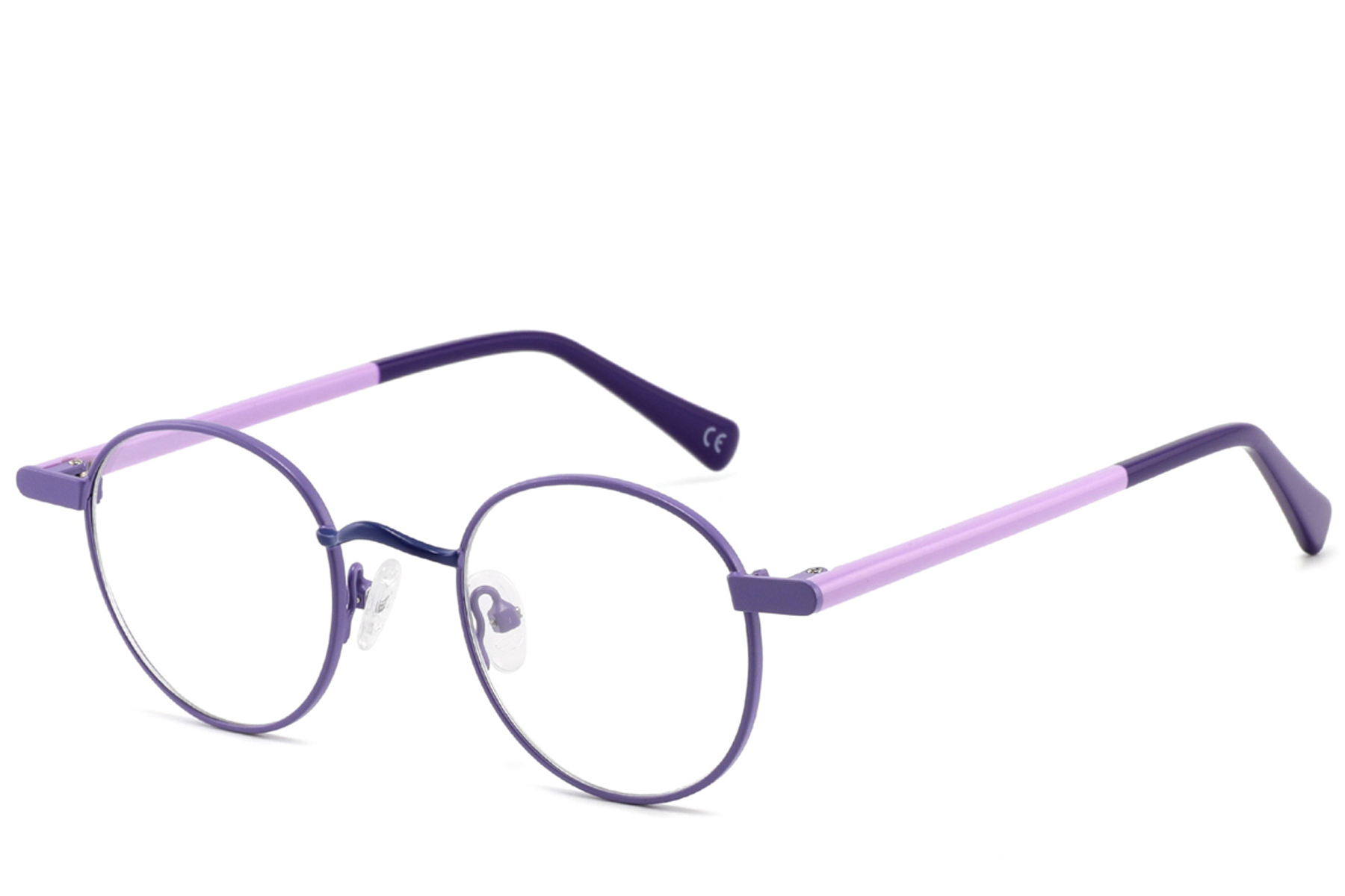 Oval Purple Metal Glasses #BS2425-1266