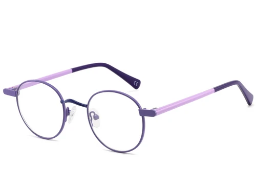 Oval Purple Metal Glasses #BS2425-1266