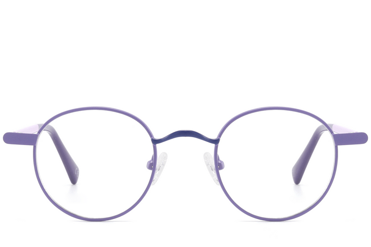 Oval Purple Metal Glasses #BS2425-1266