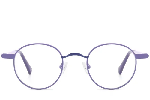 Lunettes ovales en métal violet #BS2425-1266