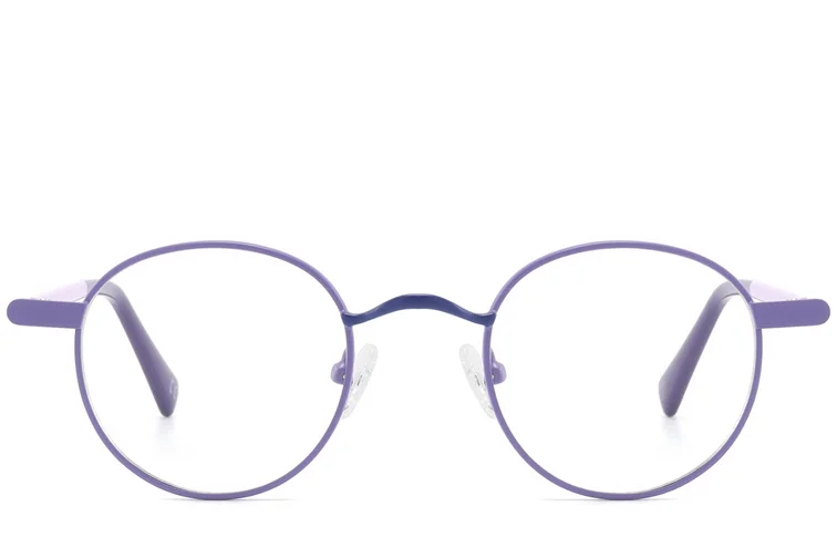 Oval Purple Metal Glasses #BS2425-1266