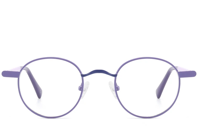 Oval Purple Metal Glasses #BS2425-1266