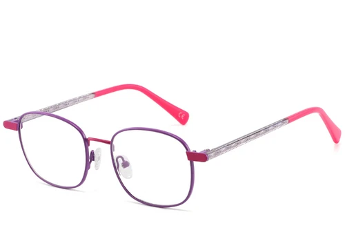 Rectangular Purple Metal Glasses #BS2425-1269