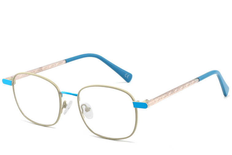 Rechteckige grüne Metallbrille #BS2425-1271