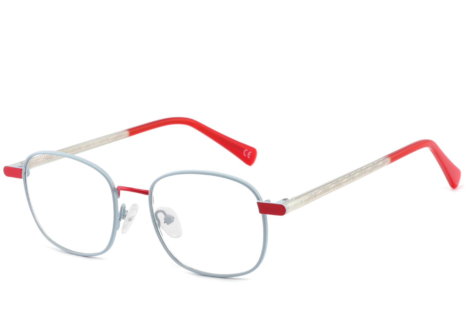 Rectangular Blue Metal Glasses #BS2425-1272