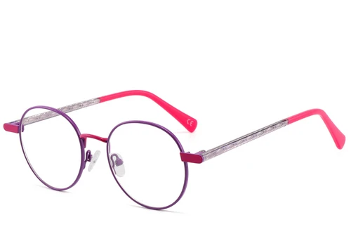 Oval Purple Metal Glasses #BS2425-1275