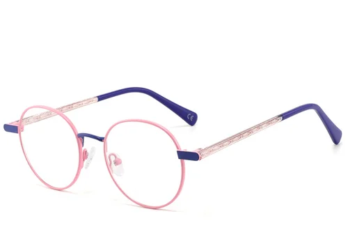 Lunettes ovales en métal rose #BS2425-1276