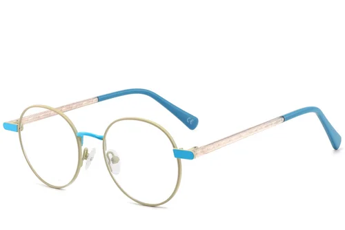Lunettes ovales en métal vert #BS2425-1277