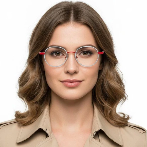 Oval Blue Metal Glasses #BS2425-1278