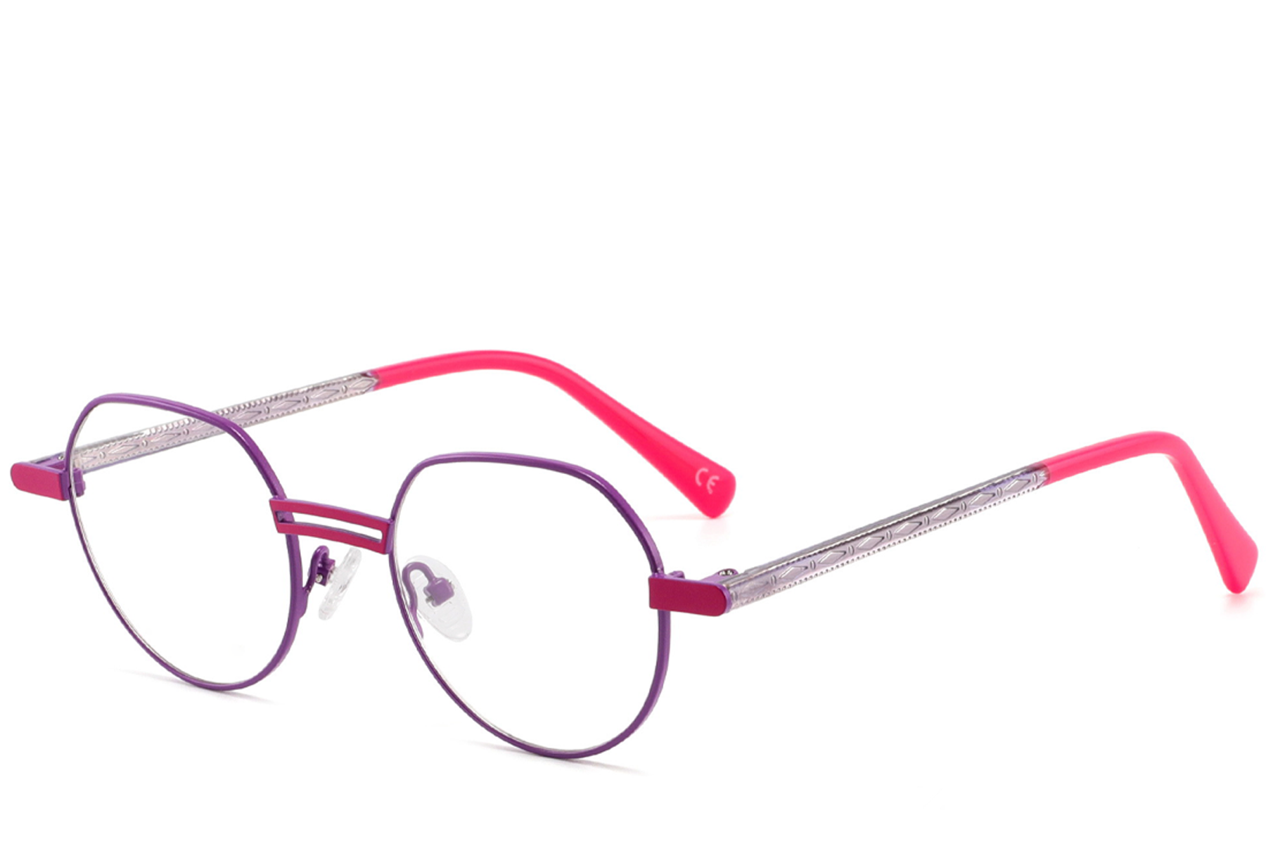Oval Purple Metal Glasses #BS2425-1280