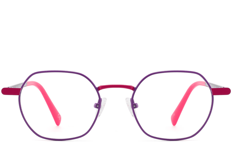 Gafas geométricas de metal morado #BS2425-1286