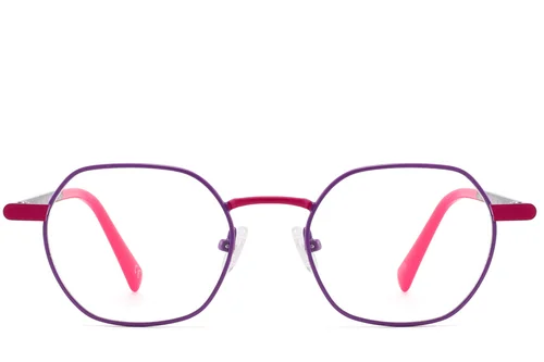 Lunettes géométriques en métal violet #BS2425-1286