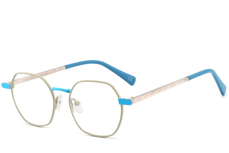Geometric Green Metal Glasses #BS2425-1288