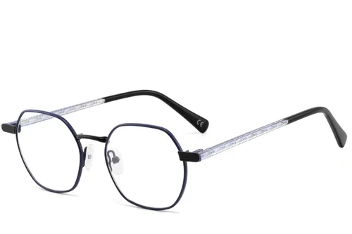 Lunettes géométriques en métal noir #BS2425-1290