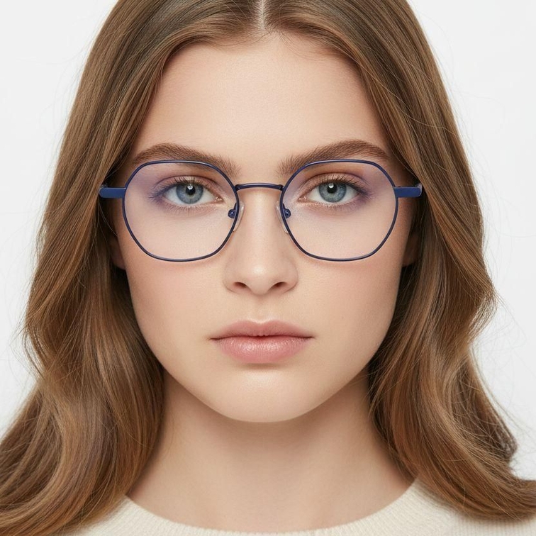 Geometric Black Metal Glasses #BS2425-1290